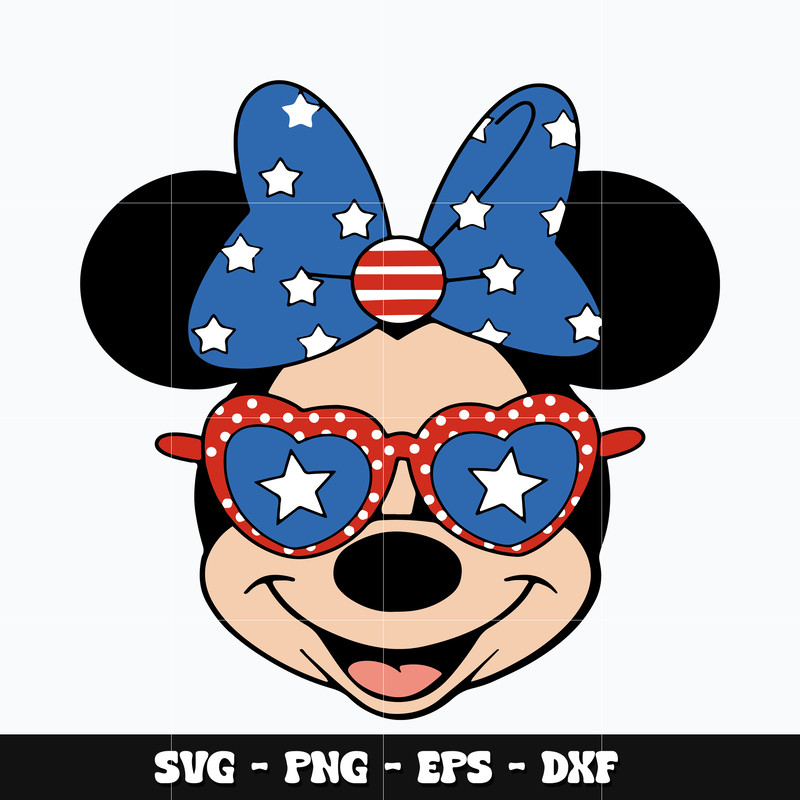 Minnie mouse america Svg