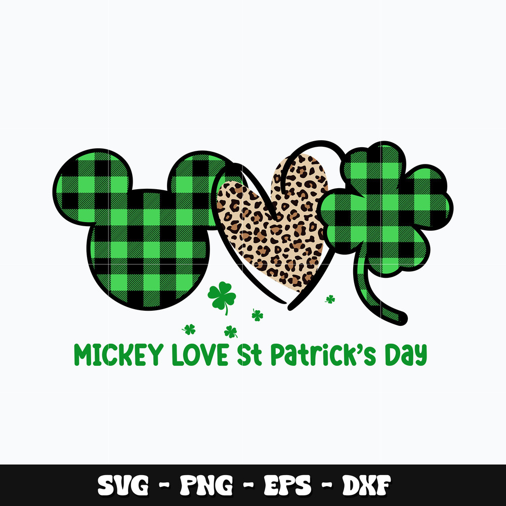 Mickey love st. patricks day Svg