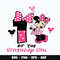 Minnie mouse 1st birthday of the girl Svg
