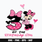 Minnie mouse 3rd birthday of the girl Svg