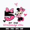 Minnie mouse 5th birthday of the girl Svg