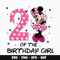 Minnie pink 2nd birthday of the girl Svg