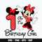 Minnie red 1st birthday of the girl Svg