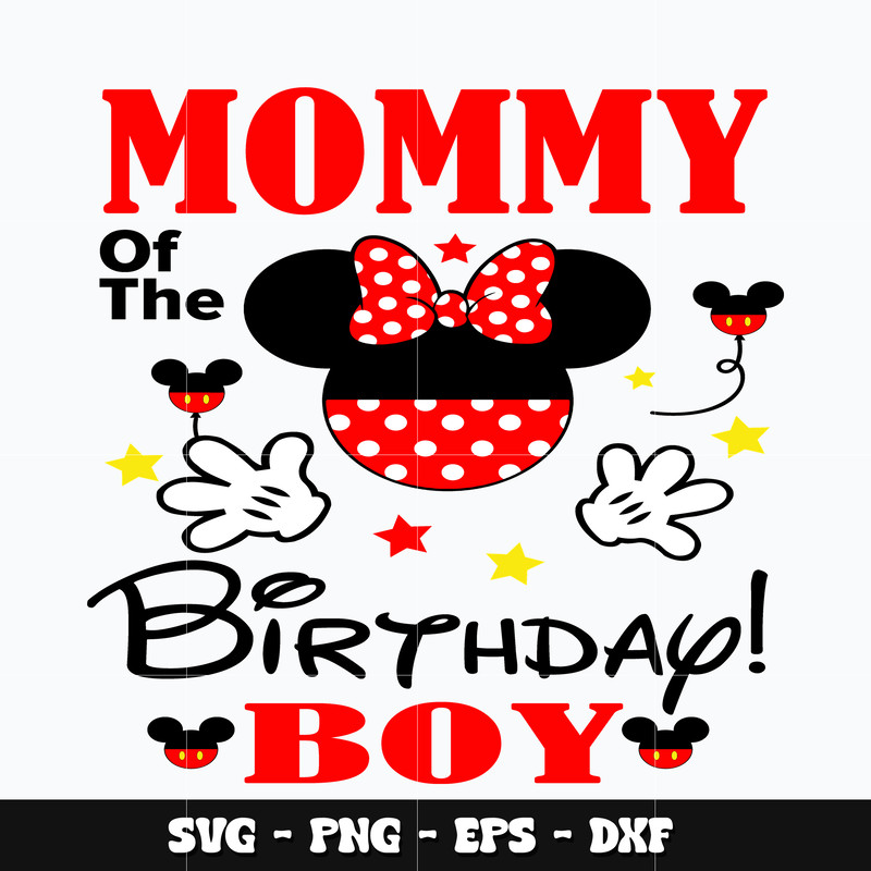 Minnie mommy of the birthday boy Svg