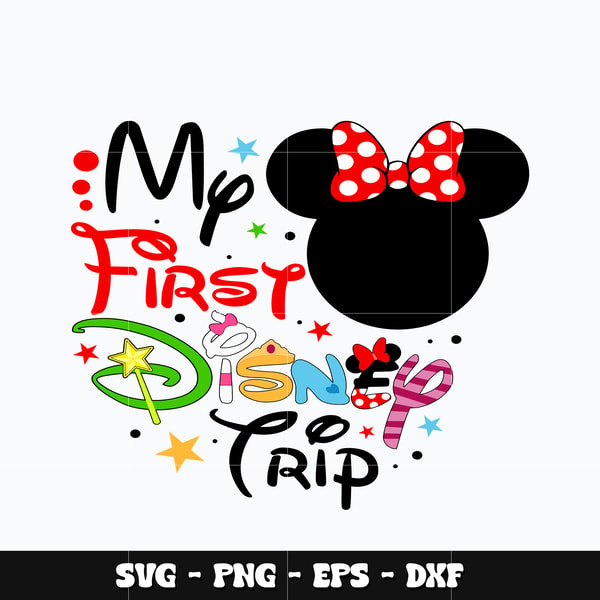 Minnie Head My First Disney Trip Svg Mickey Svg Disney Svg Inspire Minnie head my first disney trip svg mickey svg disney svg inspire