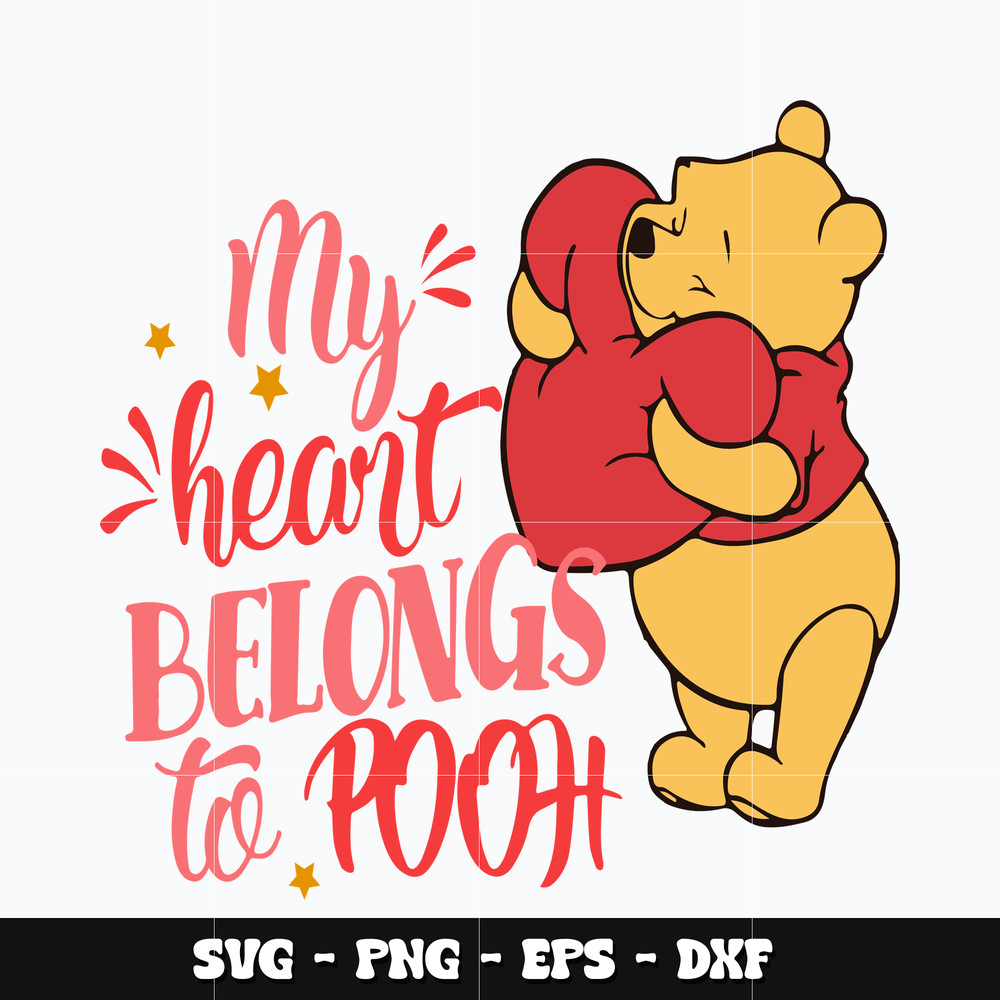 My heart belongs to pooh svg