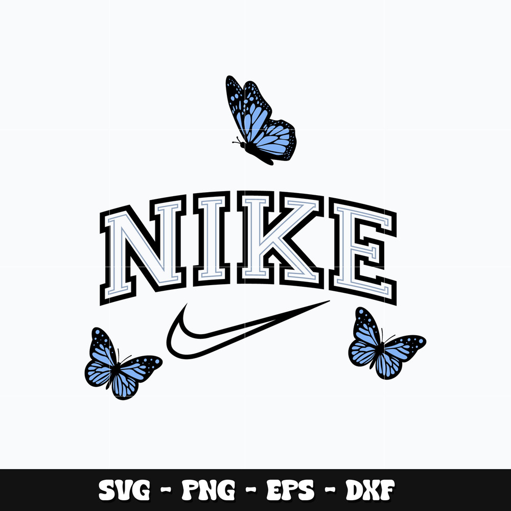 Swoosh x butterfly logo Svg