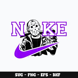 Swoosh Jason Voorhees logo Svg, Horror svg, Nike logo svg, Svg design, Brand svg, Instant download.