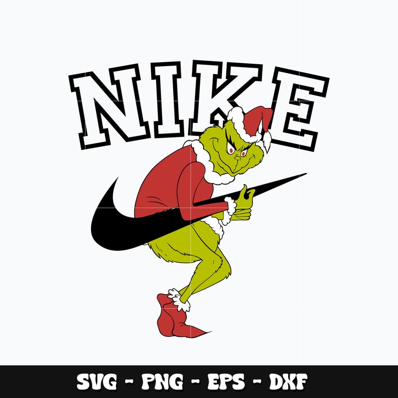 Nike x Grinch chrismas Svg