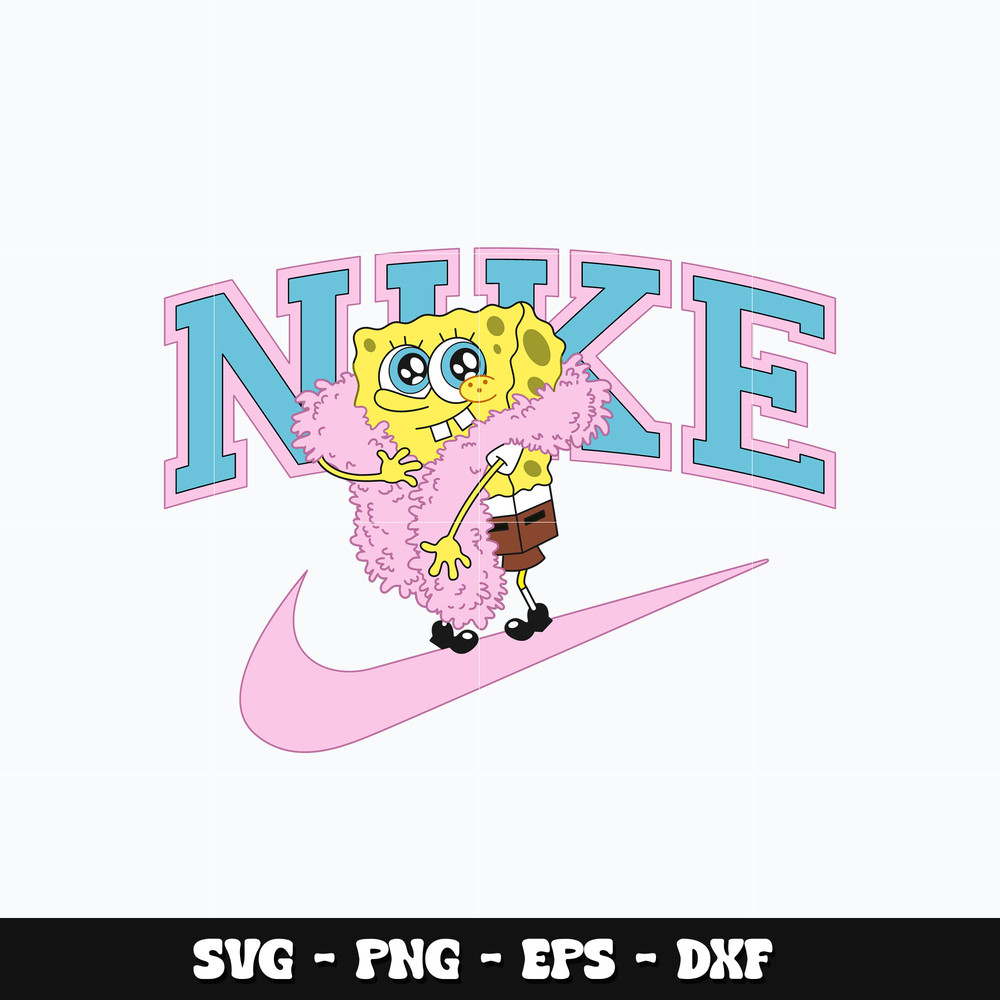 Nike Spongebob pink Svg