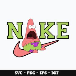nike patrick spongebob svg, spongebob svg, nike logo svg, svg design, brand svg, instant download.