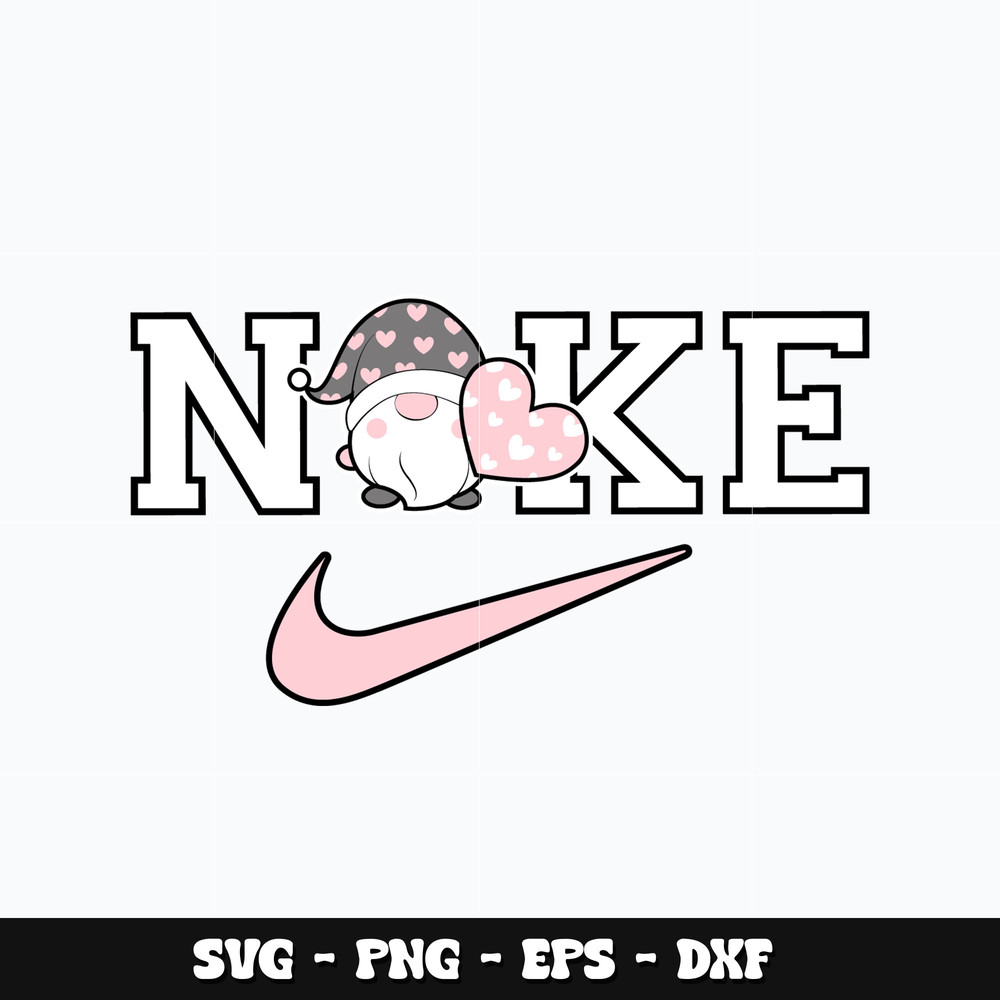 Valentine Gnome Nike Svg