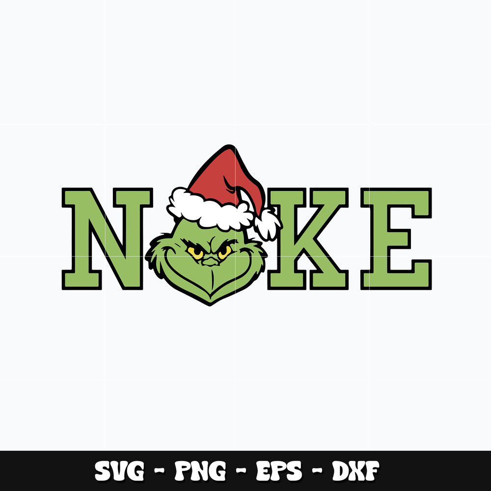 Swoosh Grinch Chrismas Svg