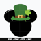 Mickey head patricks day Svg
