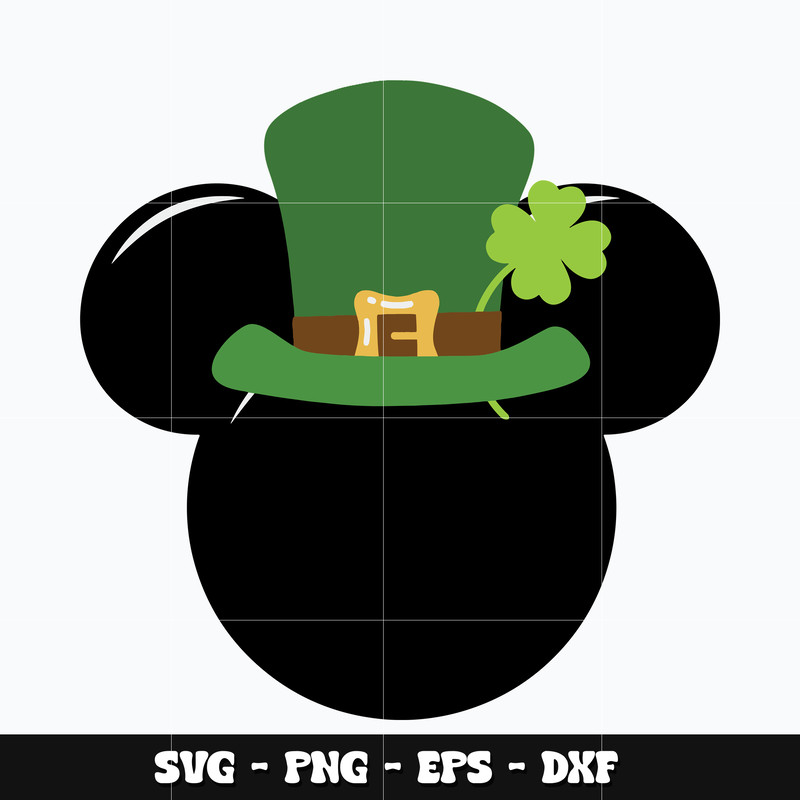 Mickey head patricks day Svg