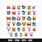 Winnie the Pooh Alphabet Svg