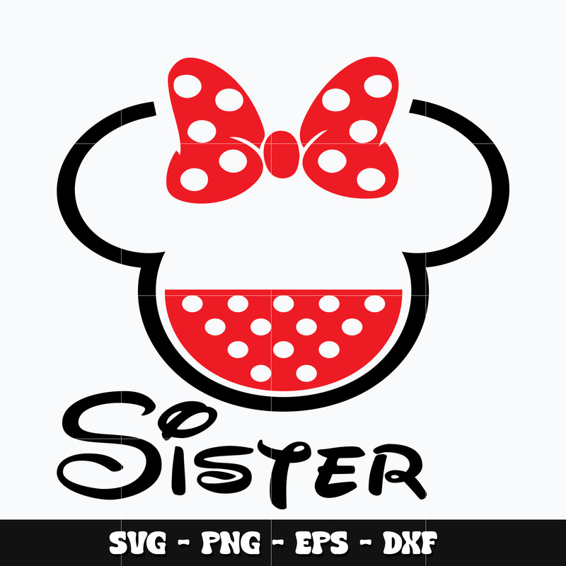 Minnie Mouse Sister Svg