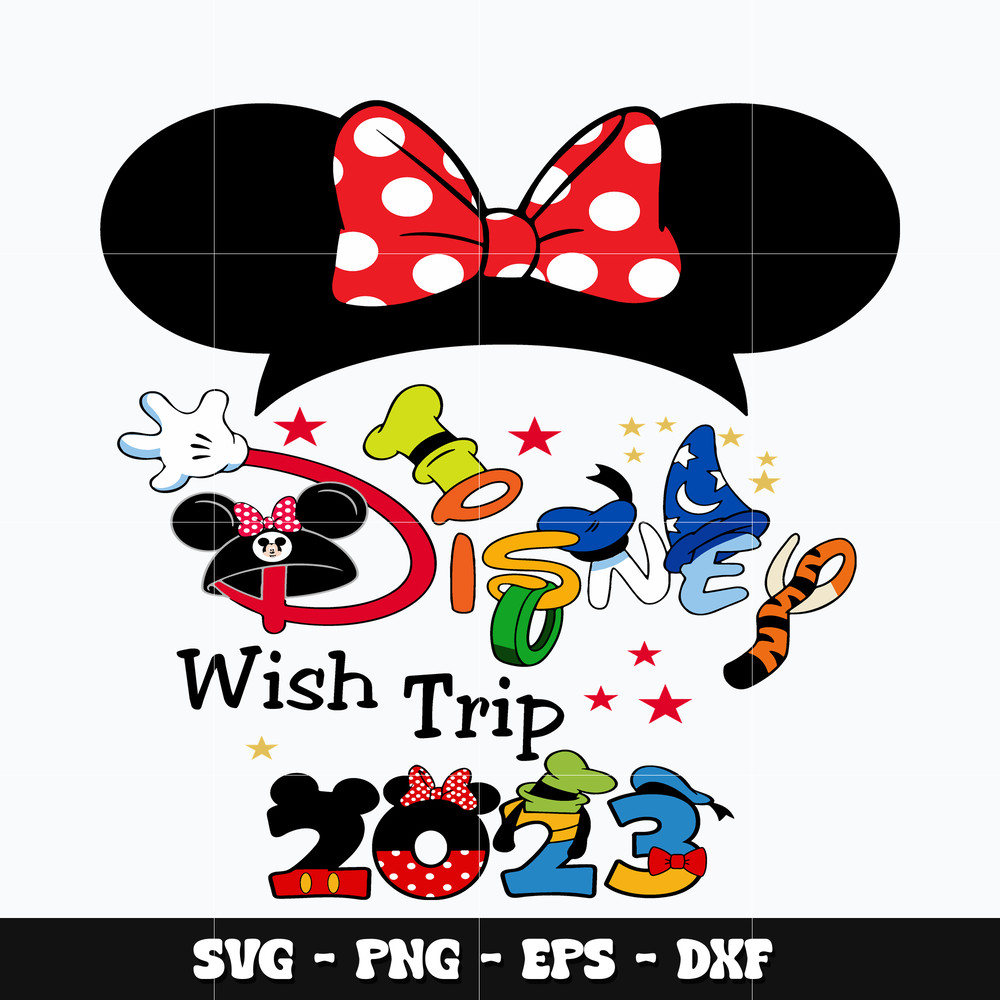 Minnie disney wish trip Svg