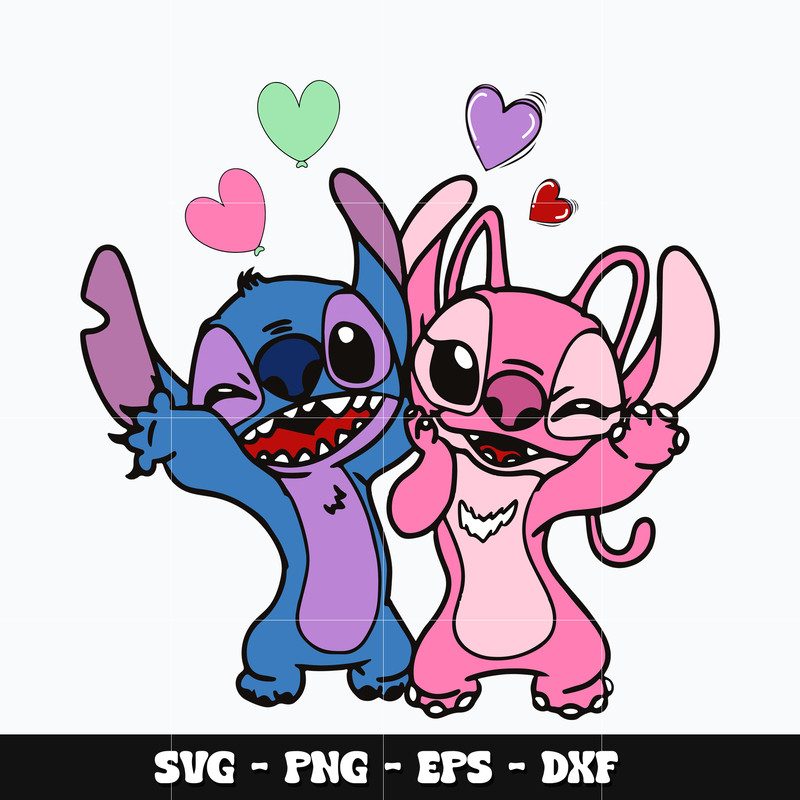 Stitch couple Svg