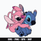 Stitch x Angel love Svg