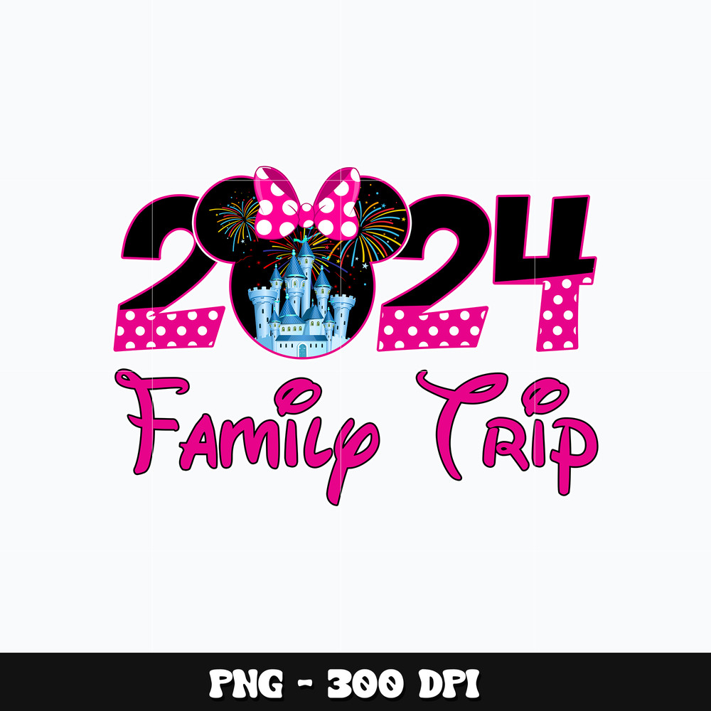 Minnie 2024 family trip Png