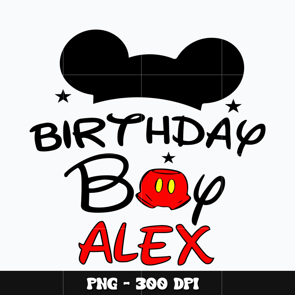 Mickey birthday boy alex Png