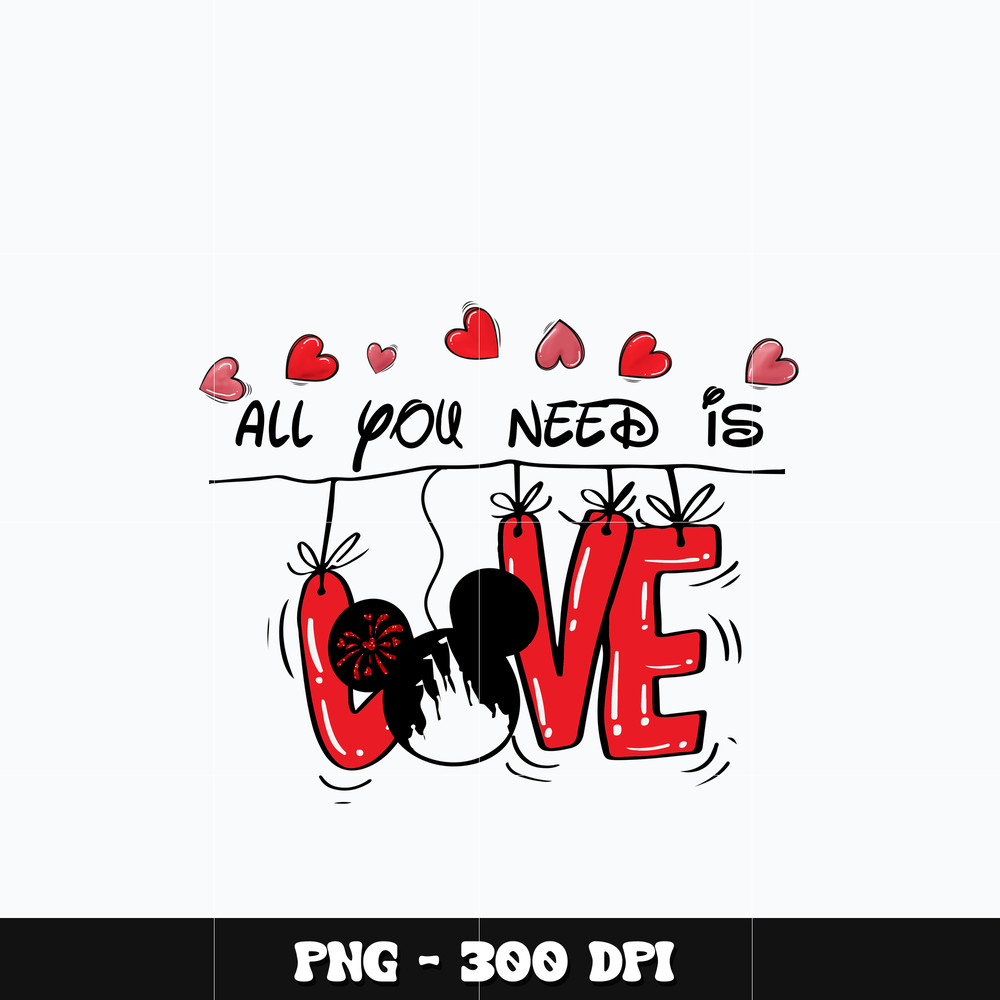 Mickey all you need is love Png