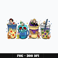 princess snow white coffee png, princess png, disney png, digital file png, cartoon png, instant download.