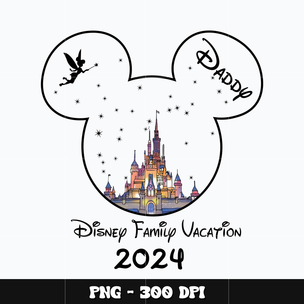 Disney mickey family vacation daddy Png