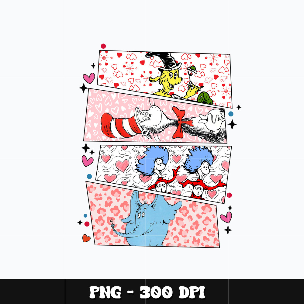 Dr seuss and friends valentine Png