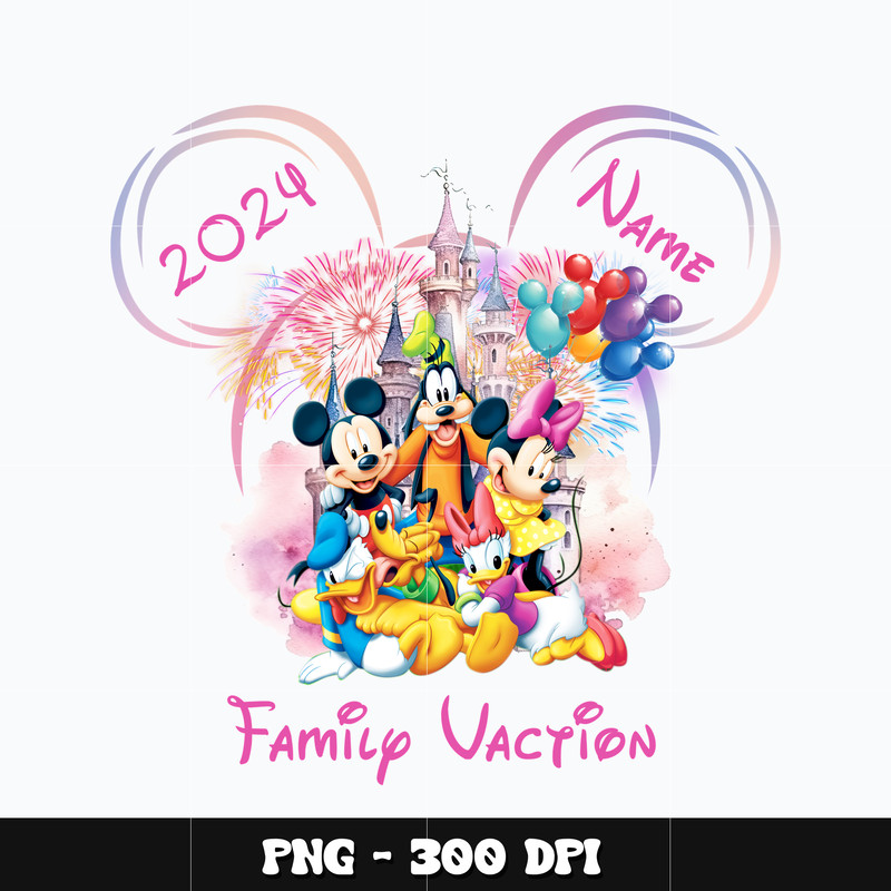 Minnie head family vacation name Png