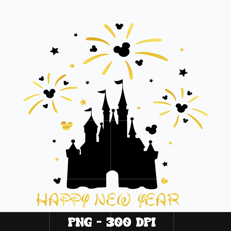 Mickey castle happy new year Png