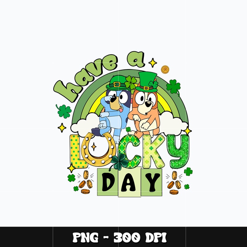 Bingo bluey patrick's day Png