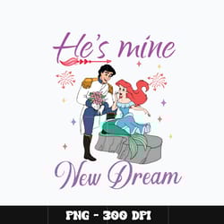 ariel new dream png, disney princess png, digital file png, cartoon png, disney png, instant download.