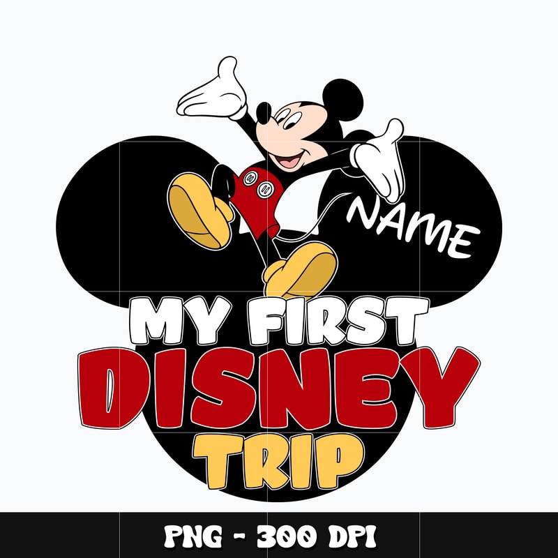 Mickey head my first disney trip Png