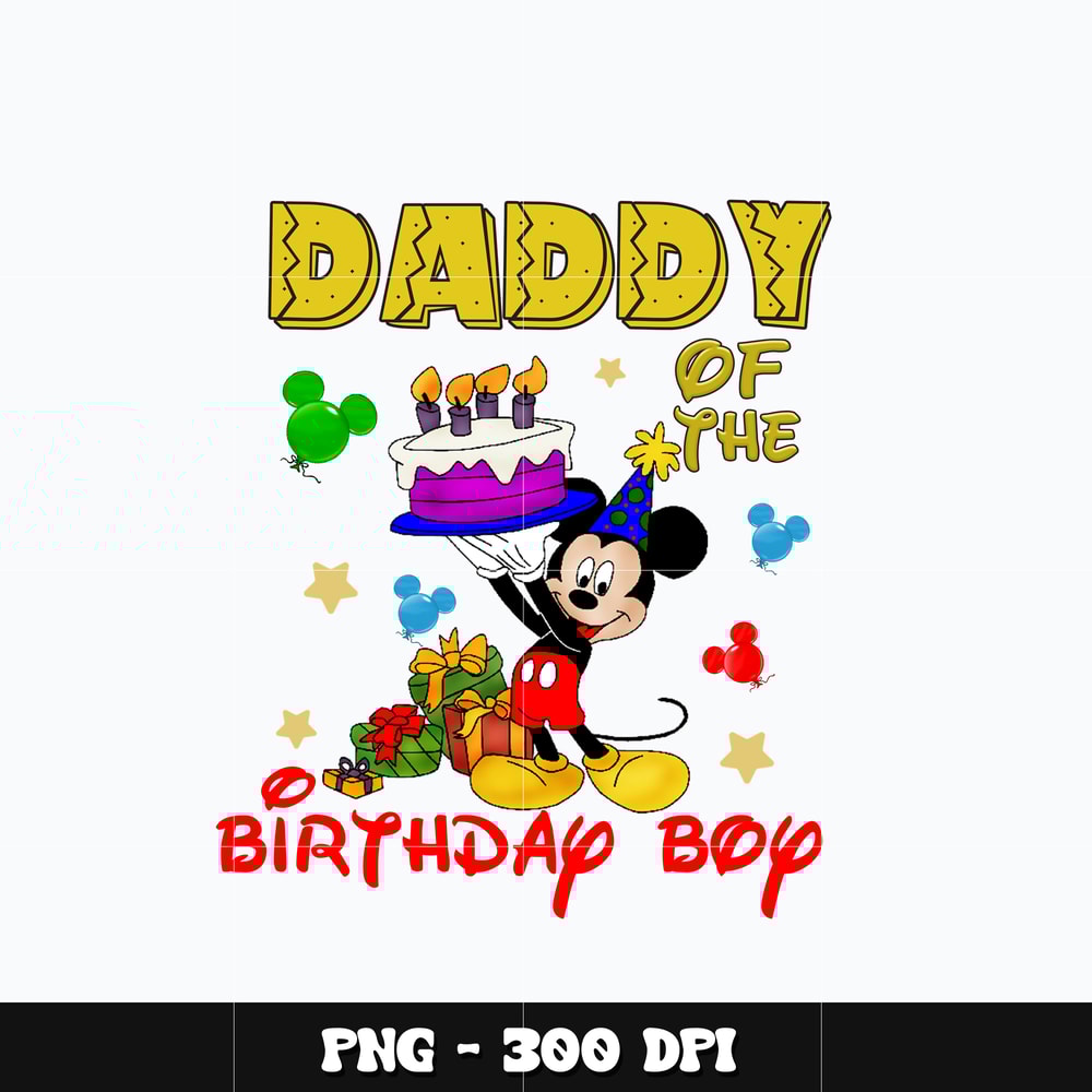 Mickey daddy of the birthday boy Png