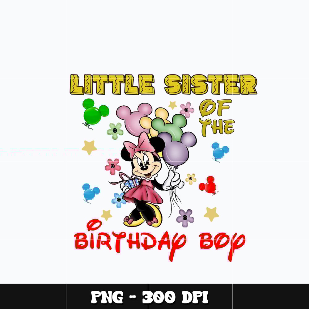 Minnie little sister birthday boy Png