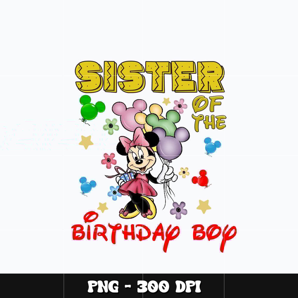 Minnie sister of the birthday boy Png