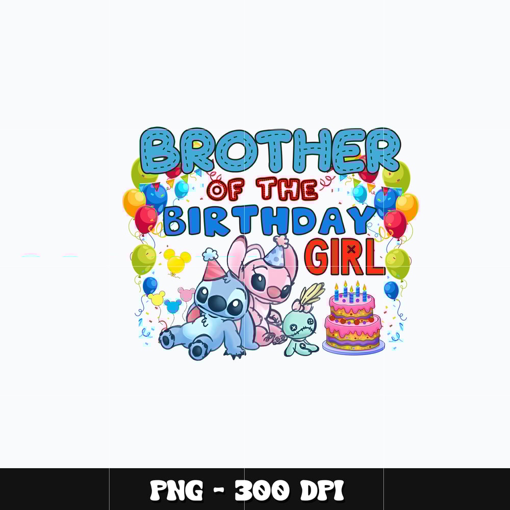 Stitch brother of the birthday girl Png