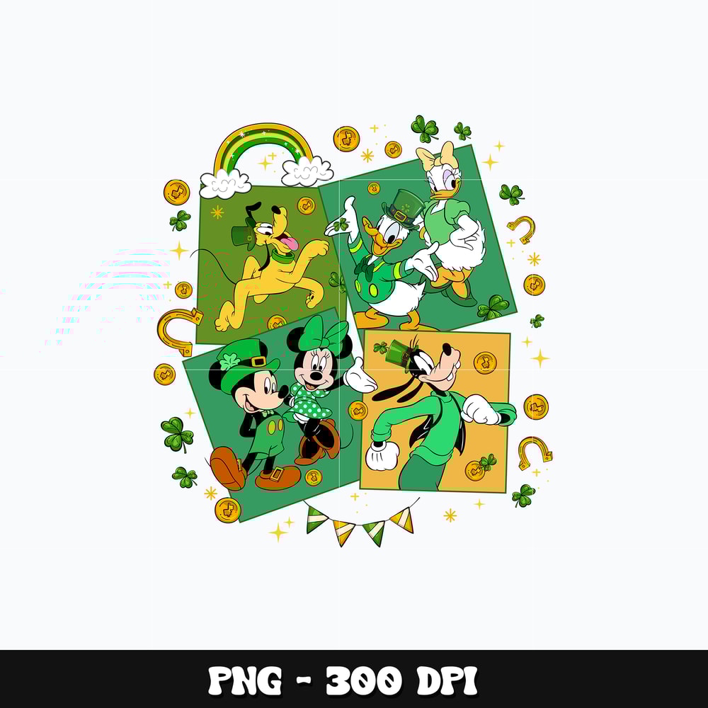 Mickey friends st. patrick's day Png