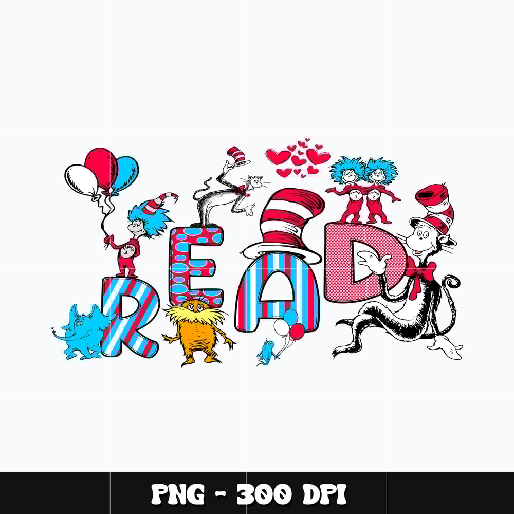 Dr seuss friends read Png