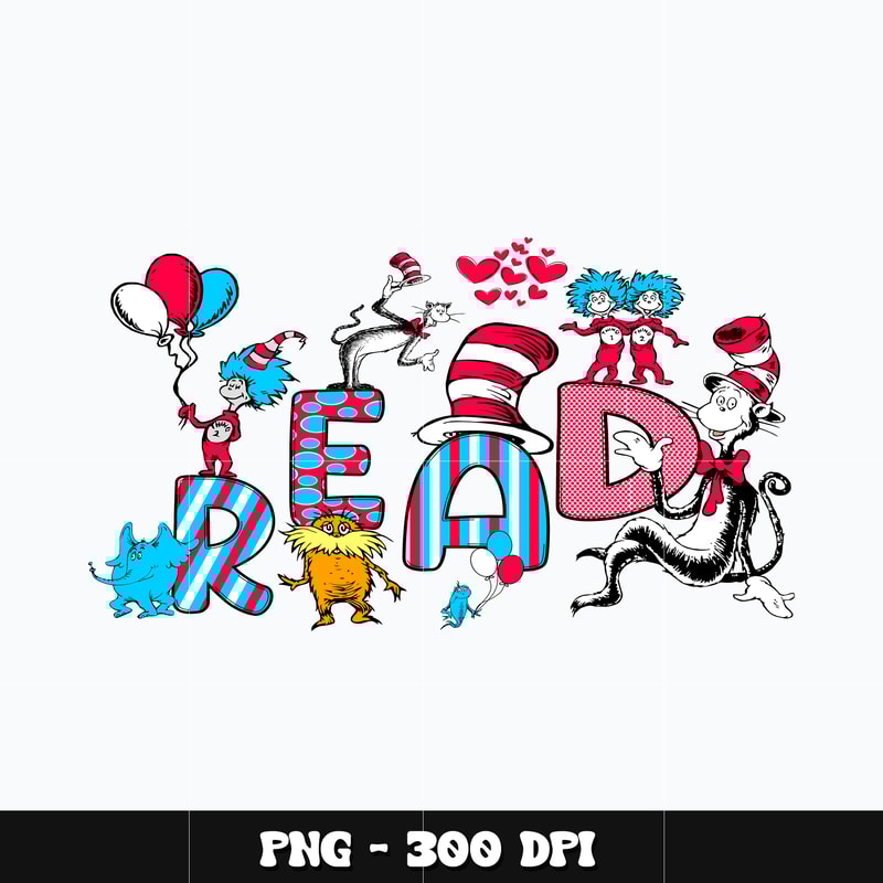 Dr seuss friends read Png