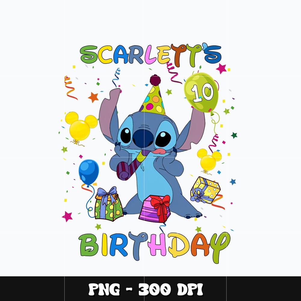 Stitch birthday boy Png