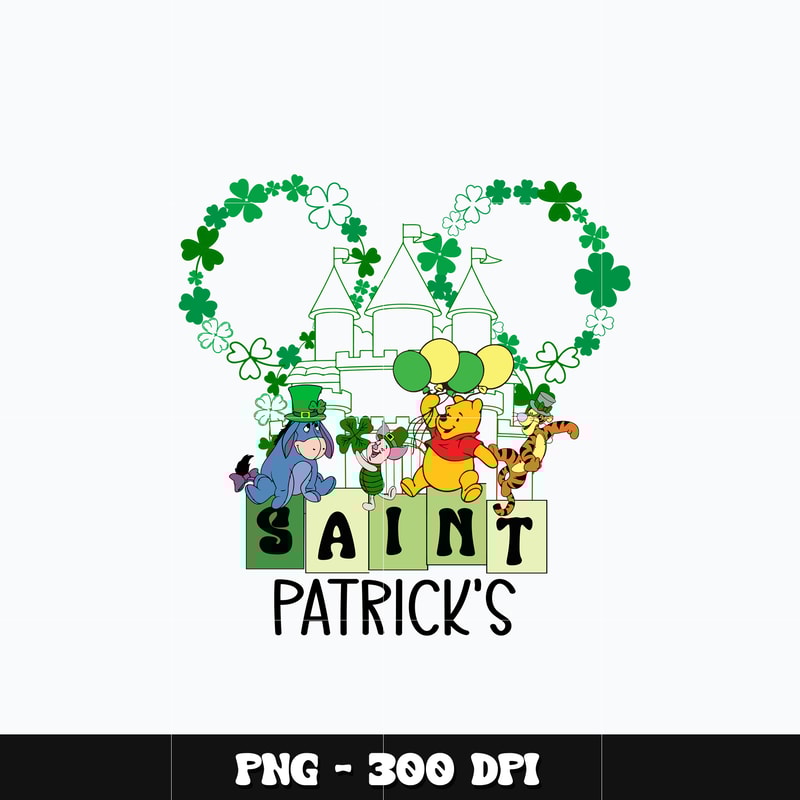 Pooh st. patrick's day Png