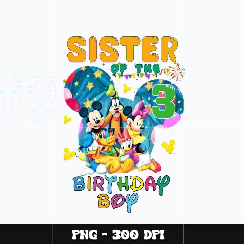 Mickey sister of the birthday boy Png