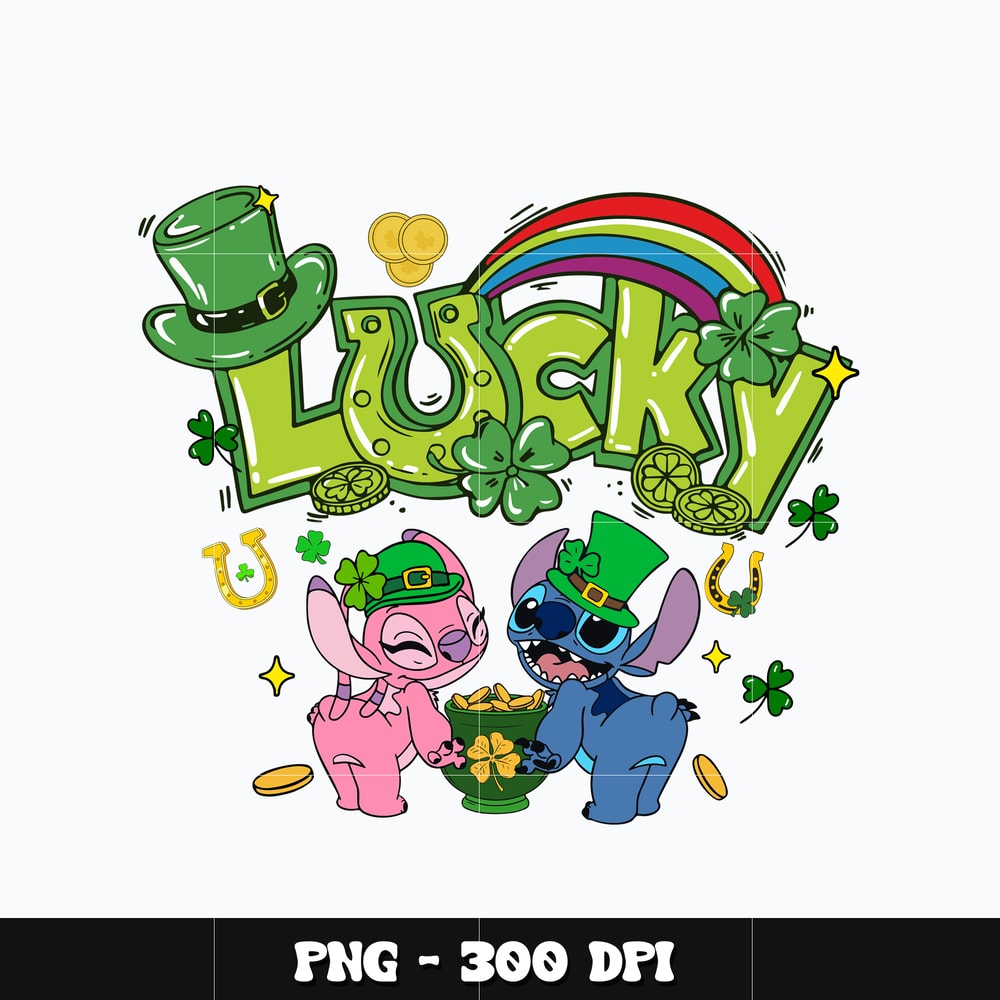 Stitch lucky patrick's day Png