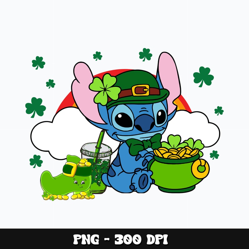 Stitch happy st. patrick's day Png