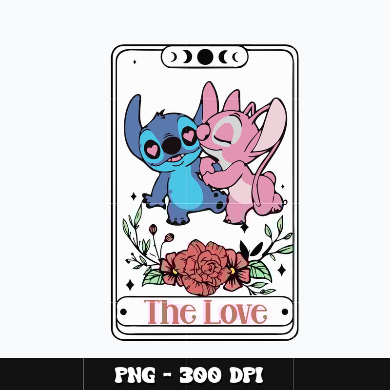 Stitch and angel the love Png