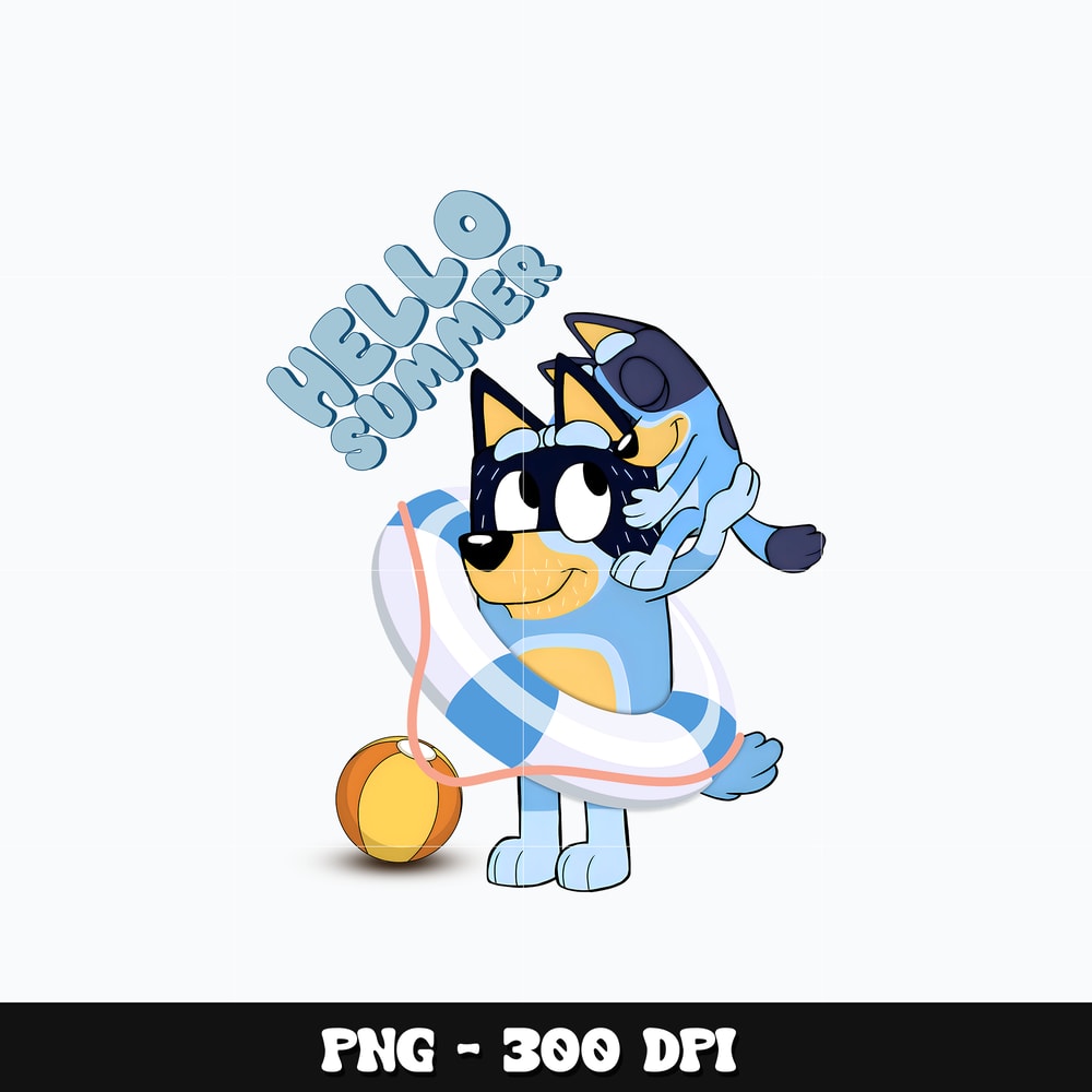 Bluey dad hello summer Png