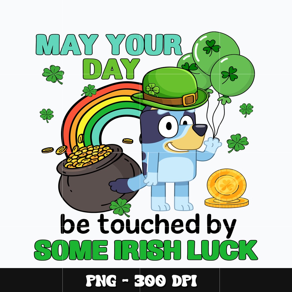 Bluey may your day patrick's day Png